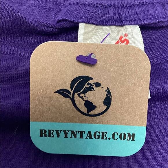 Hand Printed Upcycled XL Fall Leaves Floral Harvest Bouquet Short Sleeve Tee - Picture 7 of 7